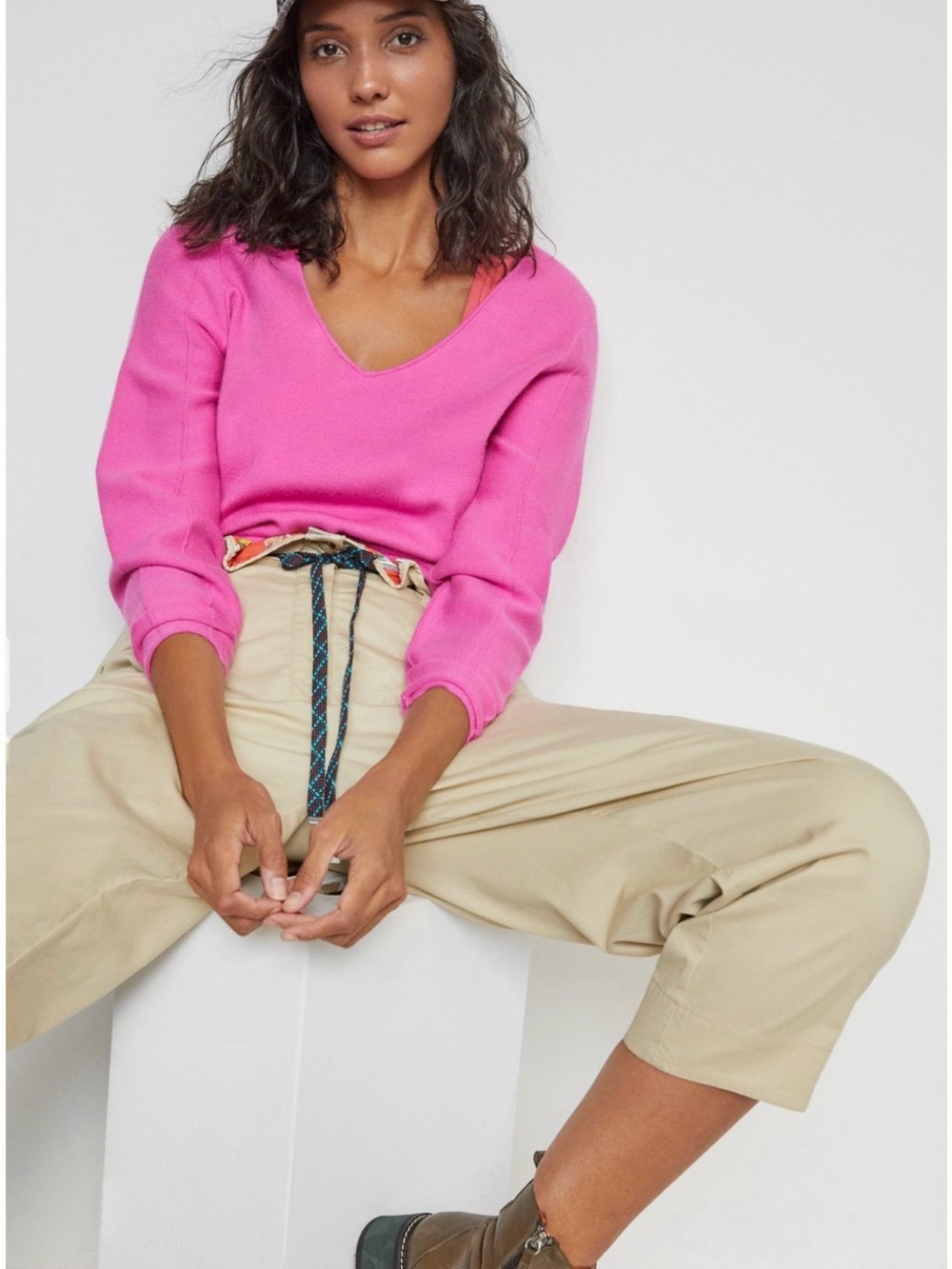 Anthropologie Maeve Lupita V-Neck Sweater